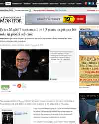 Peter Madoff sentenced to 10 years in prison: Christian Science Monitor